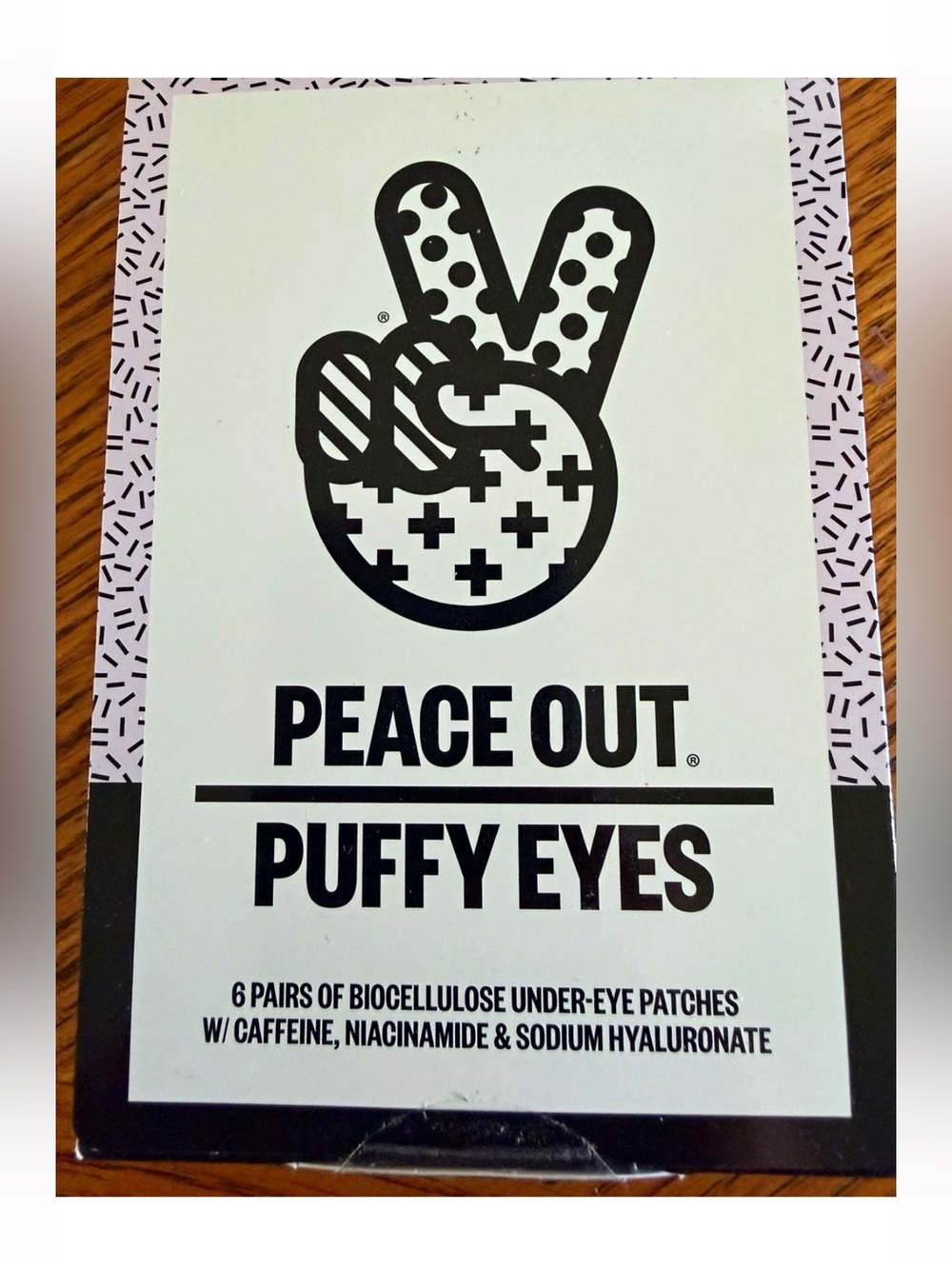 Peace Out Puffy Eyes Biocellulose Under-Eye Patches 6 Pairs